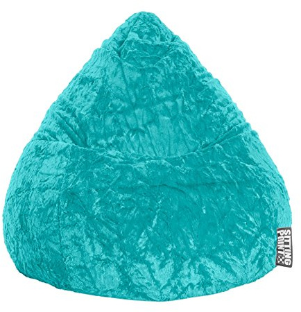 SITTING POINT only by MAGMA Sitzsack Fluffy L ca. 120 Liter türkis (bis ca. 7 Jahre)