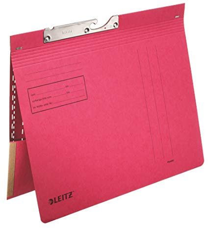 Esselte Leitz Pendelhefter Combi mit Tasche, kfm. Heftung, Manilakarton, rot