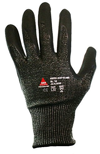 Hase Schnittschutzhandschuhe Genua Grip Black Größe 7, Dyneema 10 Stk