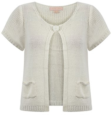 Plommonträd dam Venus kort långärmad stickad cardigan storlek 10-18