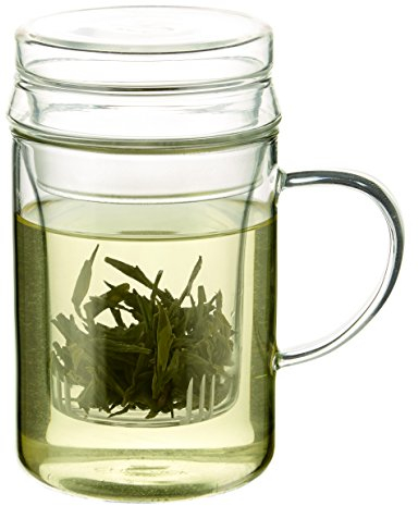 Glass Tea Infuser Mug/Cup with Lid 350ml - Chiswick Tea Co