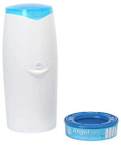 Foppapedretti Maialino Cubo para pañales, blanco-azul