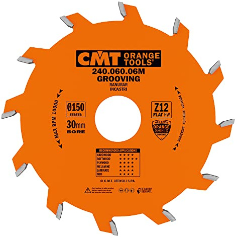 CMT Orange Tools 240.060.06 M - Grooving Saw Blade 150X6X30 Z=12 Flat