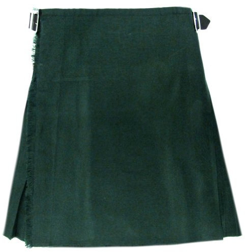 Tartanista - Kilt irlandais pour homme - 4,6 m (5 yards)/10 oz - vert forêt - Tour de taille 117cm longueur 61cm