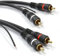kenable 2x Chinch Abgeschirmtes Cinch Audio Kabel Oxygen Free Kupfer & Tag Draht 3 m [3 Meter/3m]