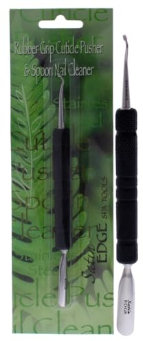 FantaSea Rubber Grip Cuticle Pusher and Spoon Nail Cleaner, 8 Ounce