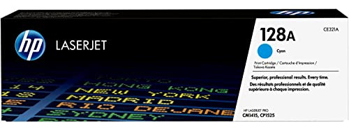 HP CE321A 128A Original LaserJet Toner Cartridge, Cyan, Single Pack