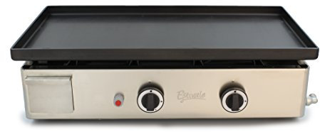 Simogas Estivale75 Prima Plancha à Gaz avec 2 Brûleurs Acier INOX 75 x 46,5 x 26 cm 6,6 KW