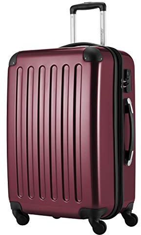 Hauptstadtkoffer ALEX Expanderbar Hårdskal Koffert 65 cm (74 L) med Kodlås – Robust Resväska med 4 Dubbelhjul, vinröd