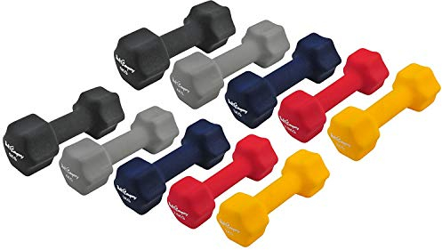 Bad Company Neopren Hanteln für Aerobic, Gymnastik und Fitness I 2 x 2 kg + 2 x 2,5 kg + 2 x 3 kg + 2 x 4 kg + 2 x 5 kg