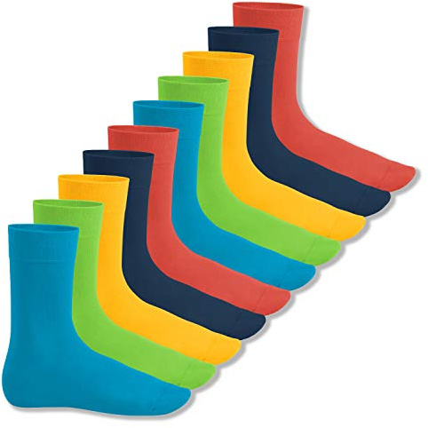 Footstar - 10 par unisex knälånga strumpor EVERYDAY! - celodorisk kvalitet - finns i många trendiga färger och storlekar från 35 till 50