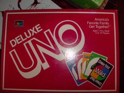 1986 Vintage Deluxe Uno with Card Tray and Score Sheets by International Games, Inc.