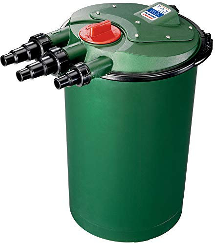 Fish Mate 10000 PUV Pressurized UV & Bio Pond Filter - Powerclenz Automatic Cleaning System for Clear Water, Green