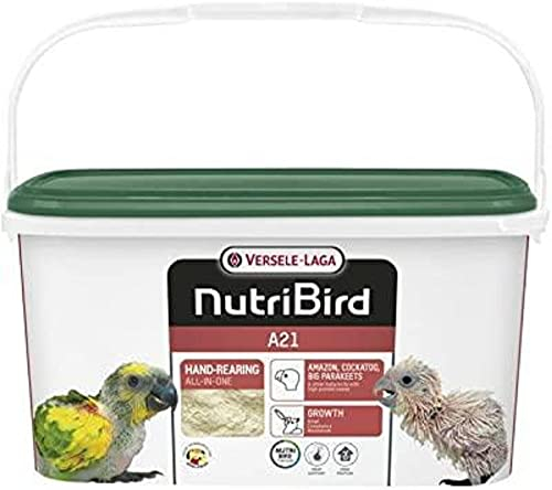 VERSELE-LAGA - NutriBird A21 - Handaufzuchtfutter für Jungpapageien - Amazonenpapagei, Palmkakadu, Großsittich - Eiweißreich - 3kg