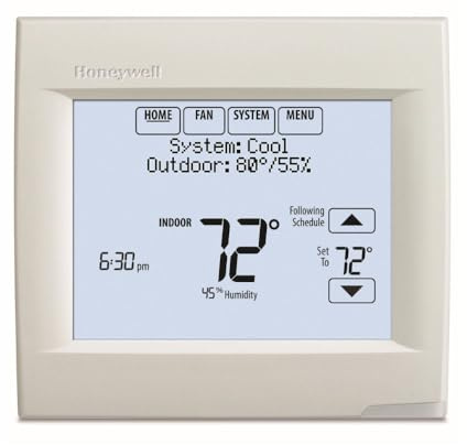 Honeywell TH8110R1008 Vision Pro 8000 Touch Screen Single Stage Thermostat with Red Link Technology