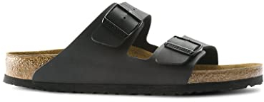 BIRKENSTOCK Unisex-Erwachsene Arizona Birko-Flor Pantoletten, Schwarz (Schwarz), 39 (normal) Arizona 51791 39 EU