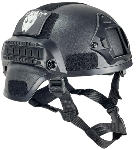 Atairsoft mich 2000 Combat casco protettivo con sponda & Nvg Mount nero per airsoft tattico militare paintball caccia