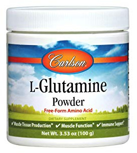 Carlson - L-Glutamine Powder, Free-Form Amino Acid, 3 g, Muscle Tissue Production & Function, Immune Support, 3.53 oz (100 g)