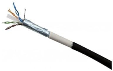 CONNECT 50 m Full Cuivre extérieur Cordon Patch RJ45 F/UTP Cat. 6 – Noir