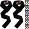 AQF Gewichthebergurte Neopren gepolsterte Handgelenksstütze, Crossfit Training Handgelenkgurte Bodybuilding Powerlifting Fitness Übungsgriffe (Schwarz)