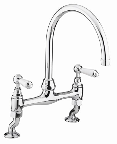 Bristan RS DSM C Renaissance Bridge Kitchen Sink Mixer Tap with Swivel Spout, Chrome