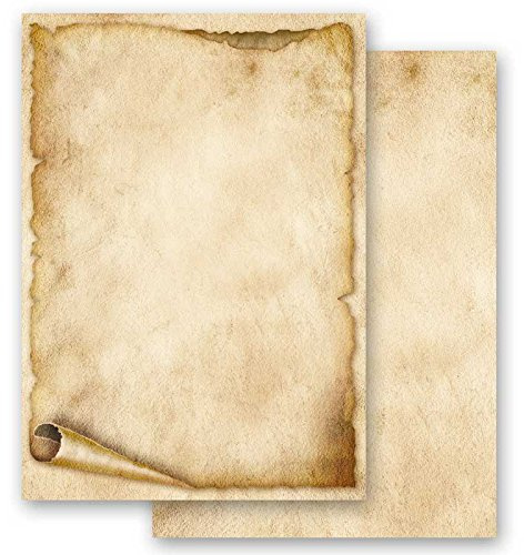 Brevpapper motivpapper gammalt papper rulle 100 ark DIN A4 90 g/m²