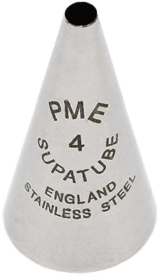 PME ST4 Bocchetta Decorativa Professionale, Acciaio Inossidabile, Argento, 1.72 x 1.72 x 3.5 cm