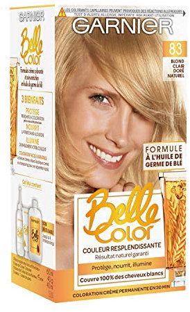 Garnier - Belle Color - Coloration Crème Permanente - 83 Blond Clair Doré Naturel - 100ml
