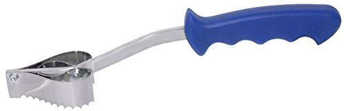 Coltello da pesce, in acciaio, con manico in ABS Blu, Prodotto di alta qualità, manico piegato/lunghezza: 30 cm | erk