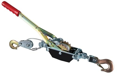 Performance Tool W4000DB Power Puller - 2 Ton Capacity Winch, 12' Aircraft Cable & Automatic Notch For Time Releases