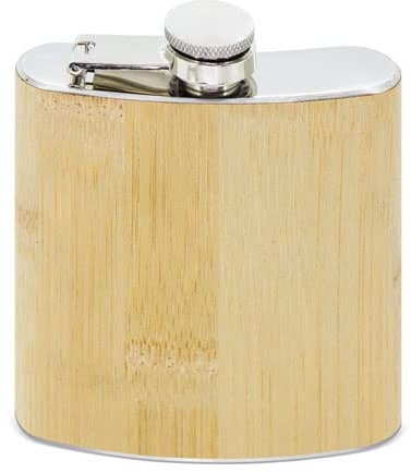 Petaca Licorera de bambú - Petacas para Hombres Detalles Bodas