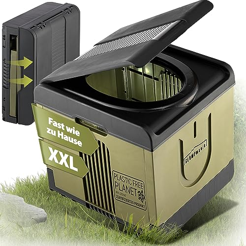 GLAMPmania Campingtoilette XXL - Klappbar [bis 85 kg] für Tüten I Camping Toilette WC Klo - Camping Festival Ausflüge Angeln - Style Corner