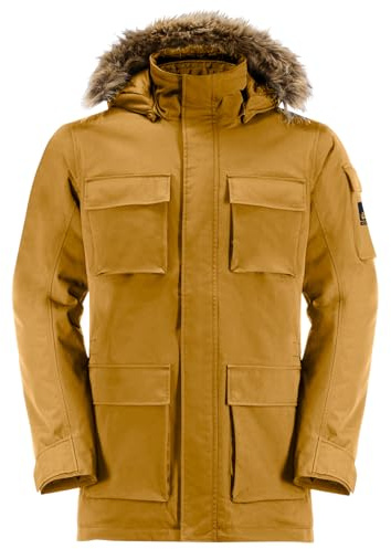 Jack Wolfskin Herren Glacier Canyon Parka, Mustard, L EU