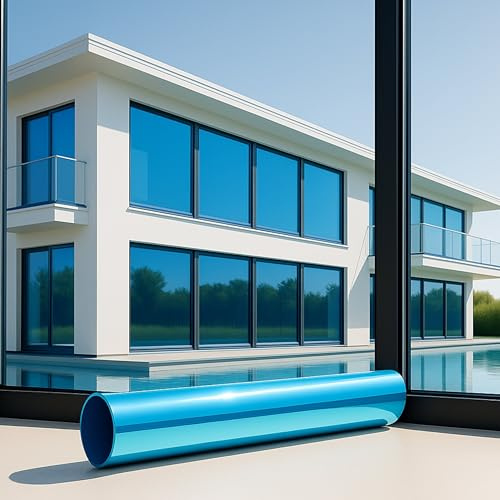 MARAPON® Vinilos para Ventanas con Efecto Espejo [44.5x200 cm] INKL. eBook - Lámina de Espejo para Ventana, protección UV, protección infrarroja – lámina de adherencia estática