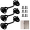 3 Pièces Crochet Fermeture Porte,Crochet De Porte de grange,Serrure à Crochet de Porte en Acier Inoxydable Noir,fermeture porte,Pour Fenêtre,Porte de Grange,Porte de Hangar,Porte de Garage (7.5cm)