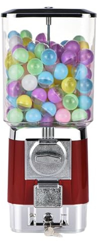 ZephyrGlow Distributeur Automatique De Capsules, Distributeur Bonbon, Machine À Capsules Automatique pour Magasins De Détail, pour La Maison, Magasin De Jeux,Red