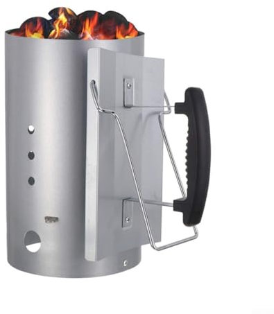 Cheminée professionnelle au charbon de bois, barbecue grill, outil d'allumage de feu en métal avec grille d'aération pour barbecue en plein air, camping, pique-nique, barbecue