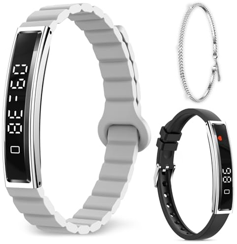 Efolen Reloj Inteligente Pulsera Mujer Hombre, 16.5g Smartwatch, Monitor 24/7 de Actividad Sueño y Ritmo Cardíaco, 12 Deportes Pulsera de Actividad, Correa Magnética con para iOS Android