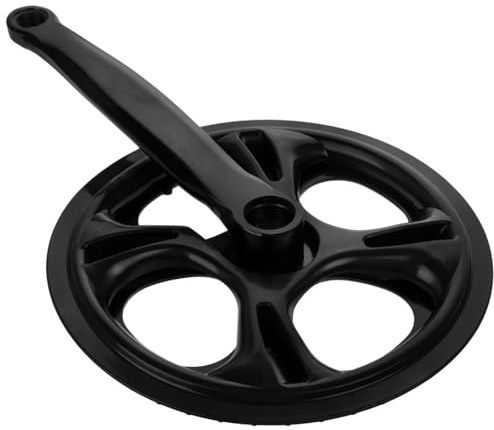 TOYANDONA Single Speed Bicycle Crankset Tooth 42 and Universal Compatibility with Double Chain Cover, Carbon Steel Mountain Bike Crank Arm for Smooth Riding in Cycling