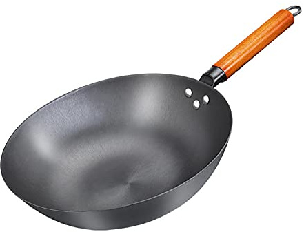 wok, Rundbottnad induktionsspis Gasspis Wok(No Lid)