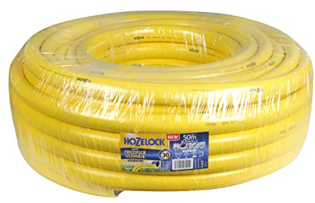 Hozelock 48291 25 mm 50 m Super Tricoflex Ultimate Water Hose - Yellow