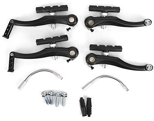 Fahrrad Ersatile Bremse,V Brake Set,V-Brake Set Fahrrad Bremsen Set,Bmx Mounta Fahrrad V Bremsg Kabel dle Boot Schrauben Rahren Aumlegierung Vorne Und Hinten V Bremssättel Set 1 Paar / 2 Paar(2 Paa