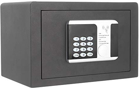 Rottner Elektronik Möbeltresor RFID 1 Elektronikschloss Öffnung mittels RFID-fähigen Karten, elektronische und mechanische Notöffnung, gleichsperrender Schlüssel, anthrazit, Sperrzeitprogrammierung