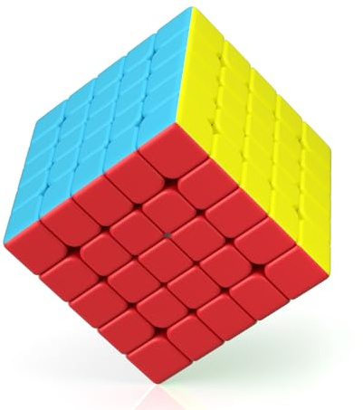 ROXENDA Speed Cube - Fast Smooth Turning Solid Durable & Stickerless Frosted, Best 3D Puzzle Magic Cube Toy - Turns Quicker than Original for kids Gift & Adult & Children(5x5x5 Cube)