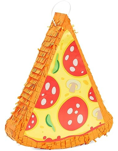 Petite piñata à pizza pour décoration de fête, anniversaire (41,5 x 33,5 x 7,6 cm)