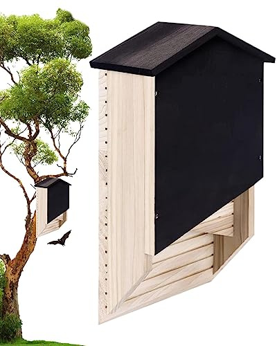 Boîte à chauve-souris extérieure | Boîtes à chauve-souris en bois - Décoration en bois réutilisable de maison de boîte de chauve-souris pour l'hibernation, nid de chauve-souris en bois pour le Kirdume