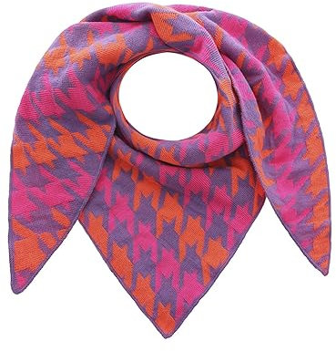 Zwillingsherz Dreieckstuch Stola Schal mit Kaschmir und Wolle für Damen - Hochwertiges Cashmere Halstuch Hahnentritt Muster - Damenschal Herbst Winter
