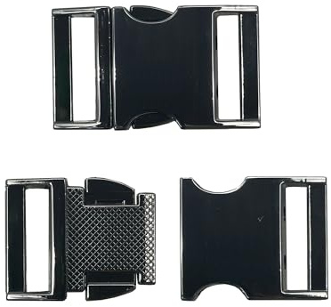 YJFY 2 stycken spänne metall klickstängning bältesspänne metallspännen klickstängning för reparation av ryggsäckar, halsband för husdjur, GRÅ, Steckschnalle 25mm