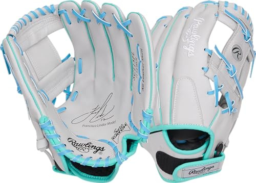 Rawlings Sure Catch T-Ball & Youth Baseball-Handschuh | Größen 24,1 cm – 29,2 cm | mehrere Stile, Modell Francisco Lindor, 11.5 | Ages 8-10