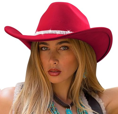 DRESHOW Wide Brim Hat Fedora for Women Belt Buckle Retro Panama Floppy Hat